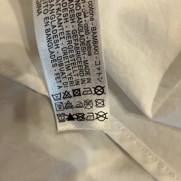 Zara White Button Up Long Sleeve Blouse Size 2XL (XXL) - Picture 6 of 6